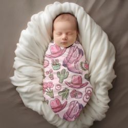 MINI BISCUIT - MOUSSELINE WESTERN ROSE (LANGE)